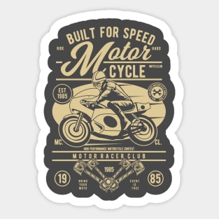 Built For Speed Motorcycle Sticker